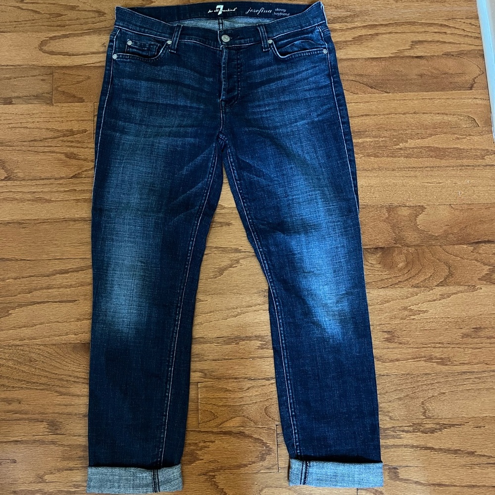 7 For All Mankind Josefina skinny boyfriend jeans size 28